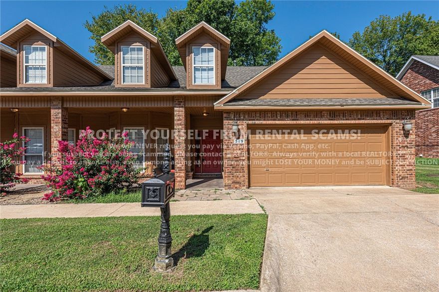 AVAILABLE NOW! Check out this stunning 3 bedroom + bonus room & 2 1/2 bathroom condo located just minutes away from The Mt. Sequoyah Woods, shopping, eateries, parks, and schools! Head inside from the covered front porch, with room for seating, into the living room with carpet flooring and a gorgeous gas log fireplace! Flow over to the kitchen with island, black granite tile countertops, ample cabinet space, and section for eat in dining! Check out the primary bedroom with carpet flooring & ceiling fan, plus 2 more bedrooms & bonus room! From the primary bedroom, flow into the bathroom with double sink vanity, whirlpool bathtub, separated shower, and walk in closet! Relax and enjoy fresh air on the wooden back deck!  **Tenant is responsible for all utilities and lawn care/maintenance.