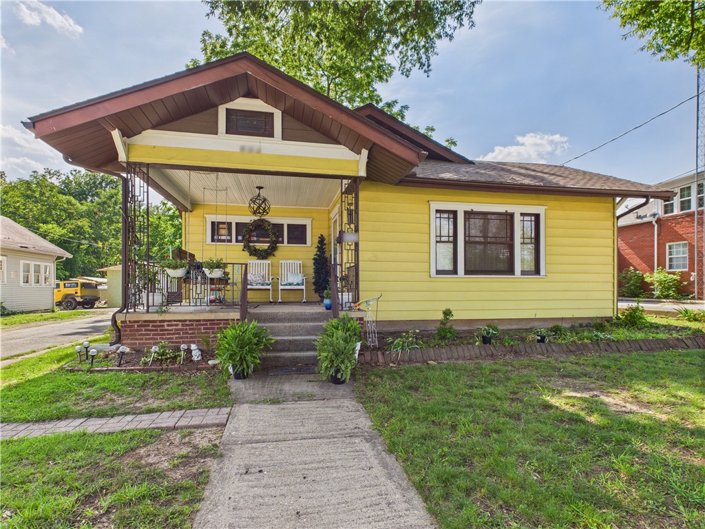 Discover the charm and convenience of this delightful cottage-style single-family home nestled on a beautiful lot. Boasting 2 bedrooms and 2 full baths across 1,275?sq?ft of thoughtfully laid-out living space, this residence features welcoming hardwood floors, abundant natural light, and efficient central heating and cooling. The practical design includes a detached garage, unfinished partial basement, and prized outdoor amenities like a covered porch, deck with pergola, fenced yard, and shade-providing trees—ideal for relaxation and entertaining . This home has undergone many upgrades in recent years including electrical, hvac, and roof. Conveniently located near schools, Creekside Community Center, the Harrison Park System, with walking and riding trails this home offers classic appeal with modern comfort, perfect for first-time buyers or those seeking a cozy, move-in-ready property in a friendly neighborhood.