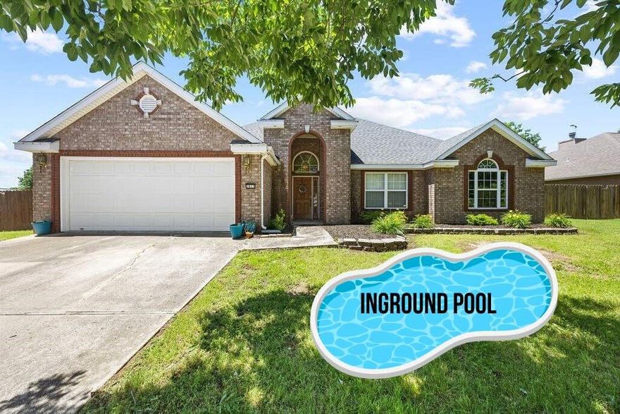 This custom home sits on a corner lot — starting strong with a marble entry, wide open great room, gas fireplace, and detailed crown molding throughout. Roof and kitchen appliances were replaced in the last two years, with HVAC within the last ten. New high-padded carpet, flooring, A/C repairs, smoke detectors, and updated pool pump and electrical were all done within the past year. Step outside to a private pool, ready for warm summer nights.
