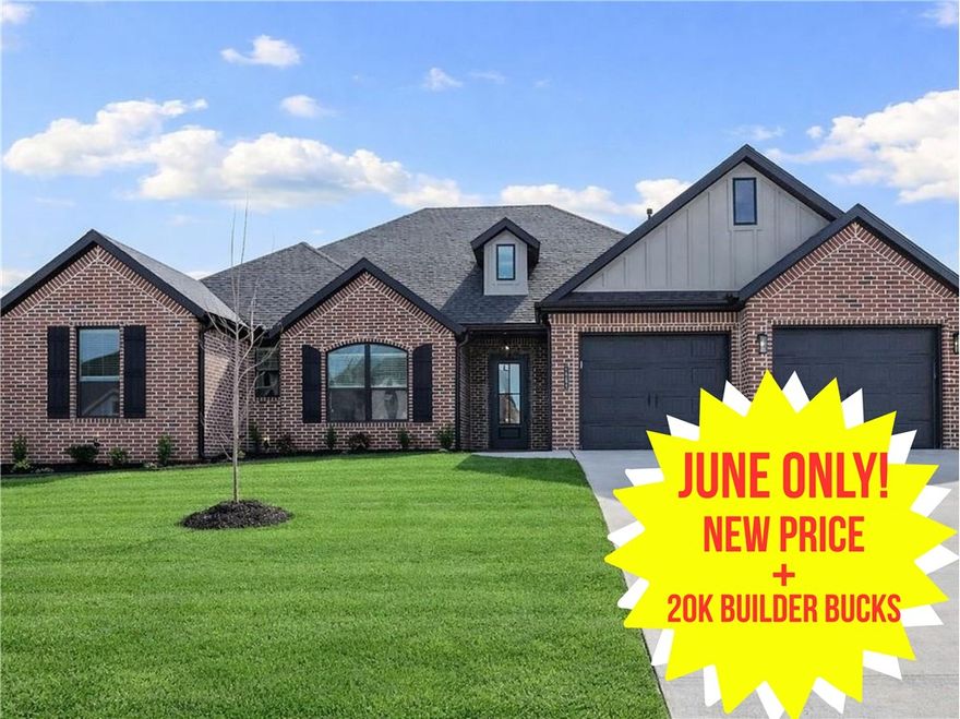 The June Promo Starts Now! This isn’t just a sale — it’s a new community launch celebration making the path to home ownership more accessible than ever before. Contract In June on this home and unlock 30,000 in savings. 10,000 price reduction off sales price + 20,000 in builder concessions for a total of $30,000 in instant savings. In addition fence, blinds, and gutters are included. Join us every Saturday and Sunday 1-4 for the month of June to tour this incredible community. (Ask about additional lender incentives available.)
