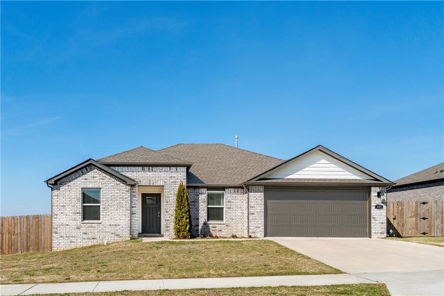 Welcome to this charming and thoughtfully designed 3-bedroom, 2-bath home in Prairie Grove! Step inside to discover a bright and inviting living room, a separate dining area perfect for family meals or entertaining friends, and a well-appointed kitchen with a pantry that provides plenty of storage for all your essentials. The spacious master suite is a true retreat, featuring dual sinks, a walk-in shower and ample closet space, while the additional bedrooms are perfect for family, guests or a home office. Outside, the private backyard offers a peaceful space for relaxing, gardening or hosting summer barbecues. Located just minutes from local schools, shopping, dining, parks and Prairie Grove’s historic downtown, this home provides the perfect balance of small-town charm and modern convenience. Whether you’re looking for your first home, a family-friendly space or a quiet retreat, this move-in ready property is full of character, comfort and opportunity. Don’t miss your chance to make it yours!