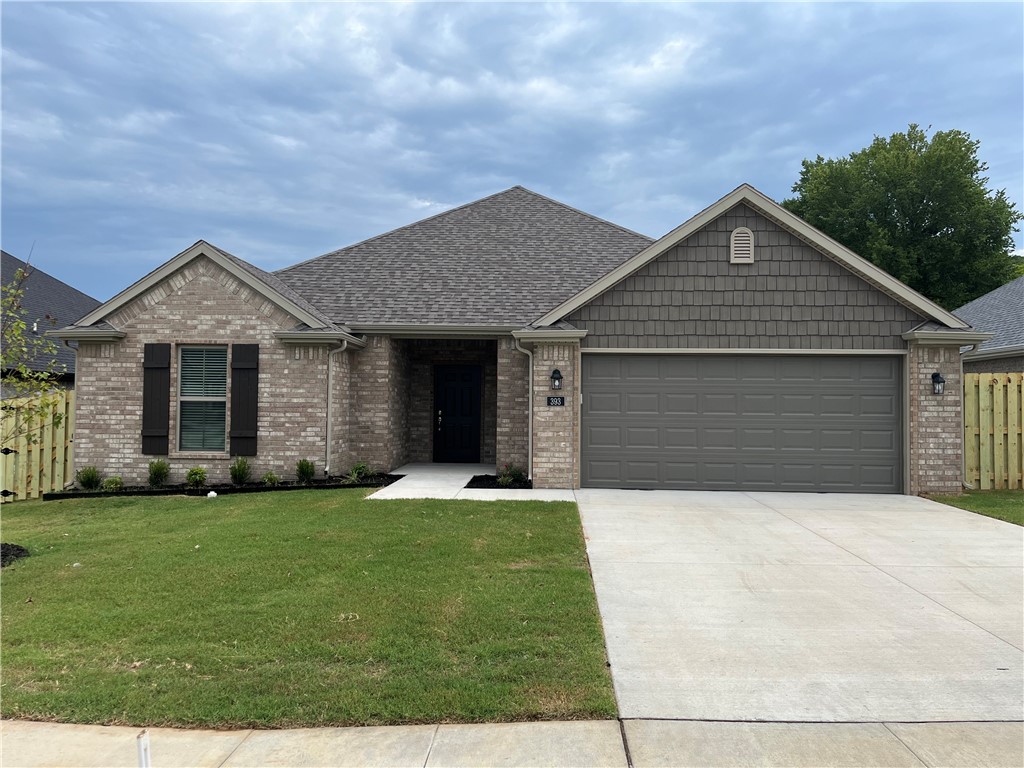Welcome to the Ouachita ā a spacious, one-story ranch-style home thoughtfully designed for comfort, style, and functionality. With 1,669 square feet of living space, this home offers 3 bedrooms, 2 bathrooms, and a finished two-car garage. The open-concept layout seamlessly connects the kitchen, dining area, and living room, creating the perfect setting for both everyday living and entertaining. Step outside to a covered back porch and a backyard ideal for grilling, relaxing, or playing under the sun. The primary suite features a large walk-in closet and a contemporary en-suite bathroom with a dedicated tub and walk-in shower. Best of all, this home is just a short drive from Devilās Den State Park, giving you easy access to hiking, biking, camping, and some of the most scenic outdoor adventures Northwest Arkansas has to offer. Whether you're enjoying nature or hosting at home, the Ouachita is built to fit your lifestyle.