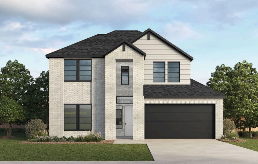 The Seiver plan in Morning Star in Bentonville, AR! In Morning Star, you will discover the epitome of luxury in the heart of NWA! This plan offers 4 bedrooms, 3 bathrooms, and an upstairs game room! Each home features a beautiful modern electric fireplace in the living room, and ceiling fans in all bedrooms, the living room and game room (per plan). You will find engineered wood flooring throughout the first floor with tile flooring in bathrooms; two-story plans will have carpet in all upstairs bedrooms and common areas. The kitchen has beautiful quartz countertops, gas range and black fixtures and cabinet pulls. The primary ensuite features a walk-in shower, freestanding tub, and tile flooring. The exterior of these homes will have 4-sides brick with Hardie® siding (per plan). Each home will have a lovely covered back patio! Address and street name subject to change. Taxes, HOA, and Parcel # TBD.