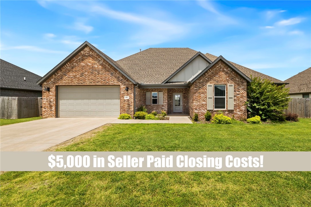 Take advantage of $5,000 in Seller Paid Closing Costs! Welcome to South Pointe in Tontitown! This stunning Kennedy Bonus Plan offers 4 bedrooms, 3 full baths, a bonus/5th bedroom, and 2,518 sq ft of thoughtfully designed living space. Enjoy granite countertops, custom cabinetry, a spacious pantry, and a cozy gas fireplace. The elegant master suite features a tray ceiling, separate shower and tub, and a private retreat feel. Generous bedrooms include an ensuite bath in the large 4th bedroom and double sinks in the third bath. A roomy laundry area adds convenience. Relax on the inviting back patio or enjoy neighborhood amenities like the playground and resort-style pool. Donāt miss this beautiful home ā tour today and make it yours!