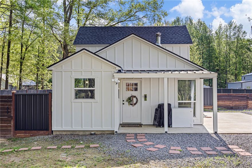 Newer Construction + Modern Farmhouse Style — Don’t Miss This One!

Built in 2023, this 2-bedroom, 2-bath home offers a thoughtfully designed layout with 688 total square feet. The two-story floor plan includes 478 sq ft on the main level and 210 sq ft upstairs, making smart use of space while maintaining a comfortable, open feel.

Inside, you’ll find clean finishes, a modern farmhouse design, and a warm, inviting atmosphere. Every inch of this home is designed with an efficient layout that promotes easy living.

The fully fenced backyard adds convenience for pets or outdoor enjoyment, and the full 1-acre lot offers plenty of room to enjoy the outdoors, garden, or expand to fit your needs.

Perfect for a first-time buyer, downsizing, or an investment opportunity—this home is move-in ready and full of character!