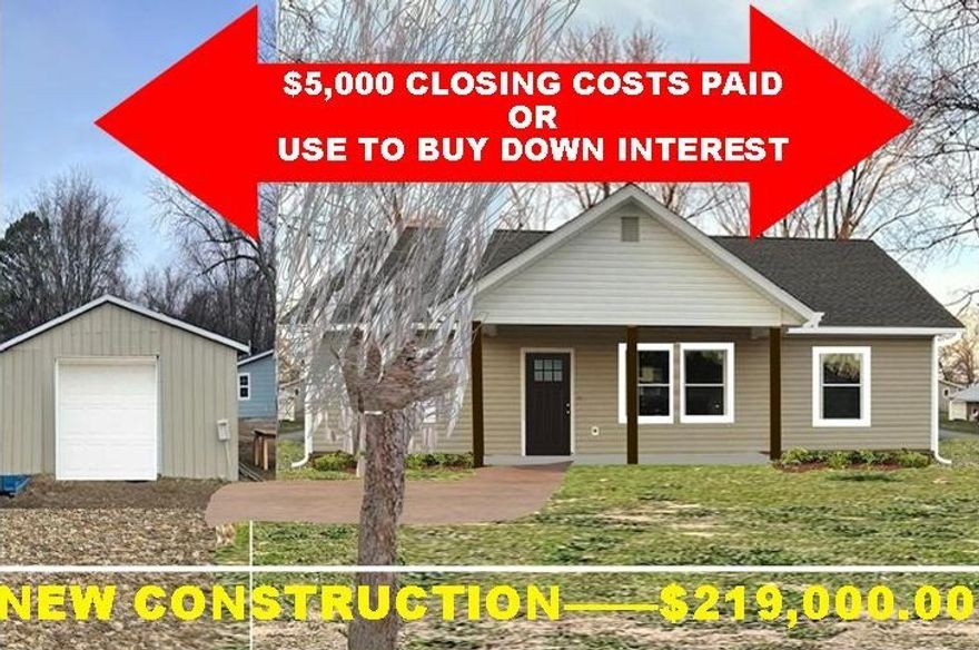 Charming New Construction with Lake Views – Estimated Completion 2/15/2026!  Enjoy peaceful lake views from the covered front porch of this thoughtfully designed 3-bedroom, 2-bath home offering 1,035 sq. ft. of comfortable living space. The open-concept kitchen, dining, and great room create a bright, spacious feel—ideal for everyday living and entertaining.  The split-bedroom layout provides added privacy, with the primary suite set apart and featuring a walk-in closet and a private bath with dual sinks, ample storage, and a large walk-in shower. Bedrooms 2 and 3 share a well-sized full bath.
A convenient laundry room is tucked just off the kitchen and concealed by a sliding pocket door. Step outside to the covered rear porch, perfect for relaxing or extending your living space outdoors.
Additional features include a detached 1-car garage. An excellent opportunity for first-time homebuyers to own a brand-new home in a serene setting.