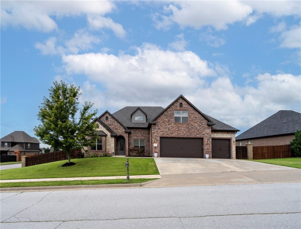 This home in the Cross Creek Subdivision is an ideal location near Jane Darr Elementary and Mt. Hebron Park, complete with amenities like pickleball, basketball, baseball, soccer, a large children's park, and a splash pad. The community offers a pool, playground, sports courts, and walking trails. The house features an open layout, a spacious island, stainless steel appliances, and a large walk-in pantry. The main level includes the primary bedroom, an additional bedroom or office, and a versatile flex space. Upstairs, there are 3 additional bedrooms and a full bathroom. The fenced corner lot provides ample space for outdoor activities, and you can relax on the covered back patio by the outdoor fireplace for a peaceful evening. Recently replaced roof and gutters, newer HVAC.