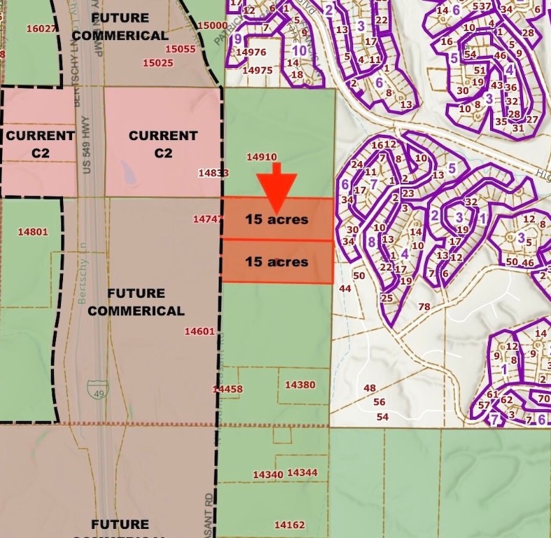 Prime Residential Development Opportunity in Gravette
Exceptional investment potential awaits with these two parcels, totaling 30 acres, located within Gravette city limits. Ideal for residential development, these parcels are strategically positioned with Bella Vista residential to the east and existing and planned commercial development to the west. Enjoy a quick 15-minute commute to central Bentonville and convenient access to I-49, reachable in under 4 minutes from both north and south. Public water from Centerton and fiber optic at the street ensure development-ready infrastructure. Don’t miss this prime location for your next residential project!