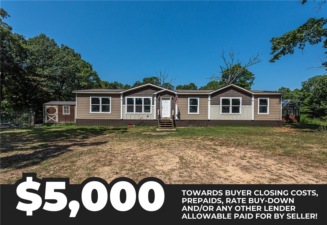 ***SELLER OFFERING $5,000 TOWARDS BUYER CLOSING COSTS, PRE-PAIDS, RATE BUY-DOWN, & any other lender allowables!***Tucked away in the woods, this 4-bedroom, 2-bath manufactured home on 9.67± acres is the opportunity youāve been waiting for! Just 10 miles from West Fork and I-49, and under 20 miles to Lake Fort Smith and other state parks, this property offers both convenience and seclusion. The home features an open-concept living and kitchen area, a spacious primary suite with walk-in closet and ensuite bath, plus three additional bedrooms and a dedicated laundry room, ready for your personal touch and renovation. Outside, enjoy two 8x12 storage buildings, a Dersken brand 8x12 greenhouse, a stocked pond (Blue Gill / Crappie / Catfish), Dersken brand chicken coop, gardening area, and endless wooded acreage perfect for exploring, hunting, or simply soaking in Arkansas nature. BONUS: Refrigerator included! Donāt miss your chance, schedule your showing today! **Property Sold As-Is**