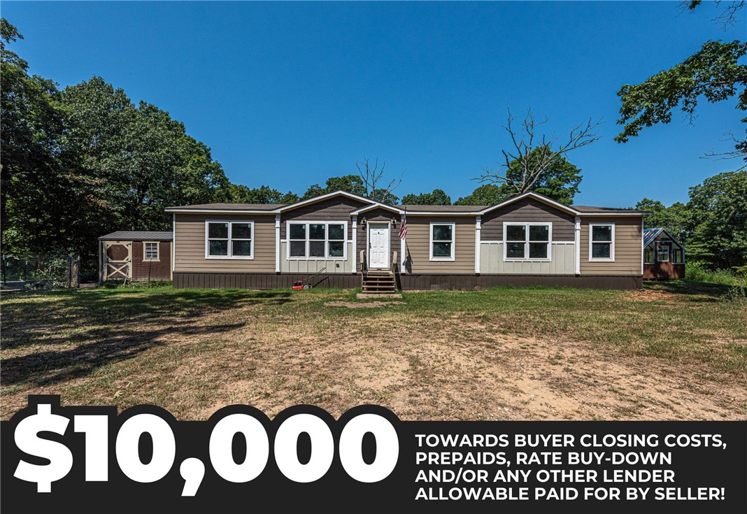***SELLER OFFERING $10,000 TOWARDS BUYER CLOSING COSTS, PRE-PAIDS, RATE BUY-DOWN, & any other lender allowables!***Tucked away in the woods, this 4-bedroom, 2-bath manufactured home on 9.67± acres is the opportunity youāve been waiting for! Just 10 miles from West Fork and I-49, and under 20 miles to Lake Fort Smith and other state parks, this property offers both convenience and seclusion. The home features an open-concept living and kitchen area, a spacious primary suite with walk-in closet and ensuite bath, plus three additional bedrooms and a dedicated laundry room, ready for your personal touch and renovation. Outside, enjoy two 8x12 storage buildings, a Dersken brand 8x12 greenhouse, a stocked pond (Blue Gill / Crappie / Catfish), Dersken brand chicken coop, gardening area, and endless wooded acreage perfect for exploring, hunting, or simply soaking in Arkansas nature. BONUS: Refrigerator included! Donāt miss your chance, schedule your showing today! **Property Sold As-Is**
