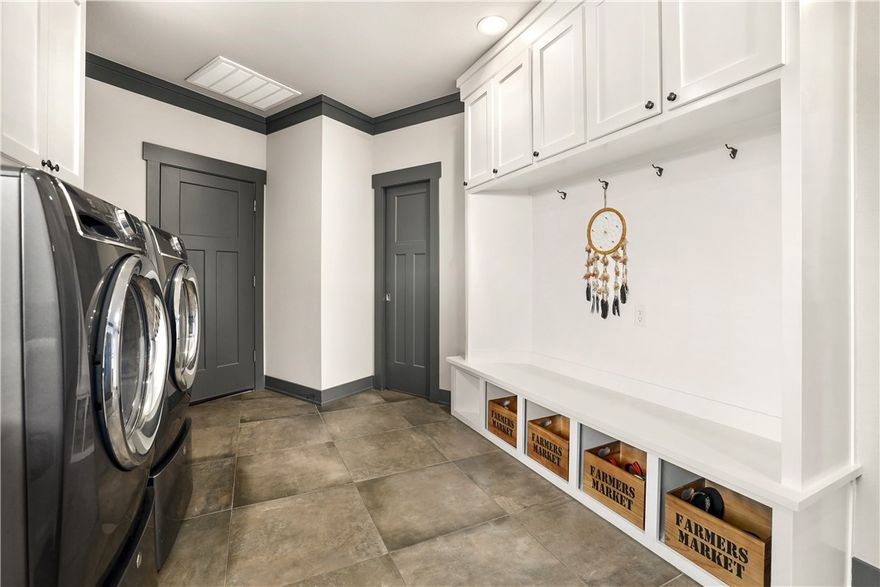 Welcome to this magnificent home nestled on over an acre in an amazing location near the Back 40 trails. This stunning property boasts an array of exquisite features including an in-ground saltwater pool, indoor and outdoor spaces wired for sound, 2 laundry rooms, a dog and bike wash area and more. As you step inside, you will be greeted by vaulted ceilings with wood beams along with a spacious open concept living area and kitchen. In the kitchen, you will discover high-end chef series appliances, a large island with granite countertops, and a butler's pantry. The elegant primary suite features a spa-like bathroom, with an oversized shower and claw-foot tub. Entertain guests or enjoy a peaceful evening with your family on the oversized back deck. This beautiful home is ideal for wanting to have space all while living close to everything Bentonville has to offer!