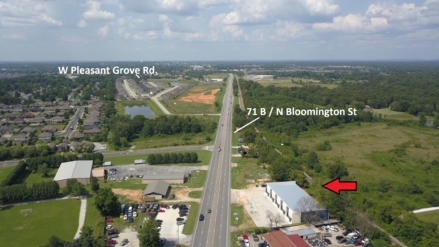New construction and ready to be built out. Road frontage on Hwy 71B/Bloomington with approx. 20,000 +/- per day. Building has 5 sections with 12-foot roll-up doors. Section A has 2 12-foot roll-up doors. Each section is 30 feet wide by 120 feet deep. Just minutes from JB Hunt Corp, I49, and downtown Rogers.