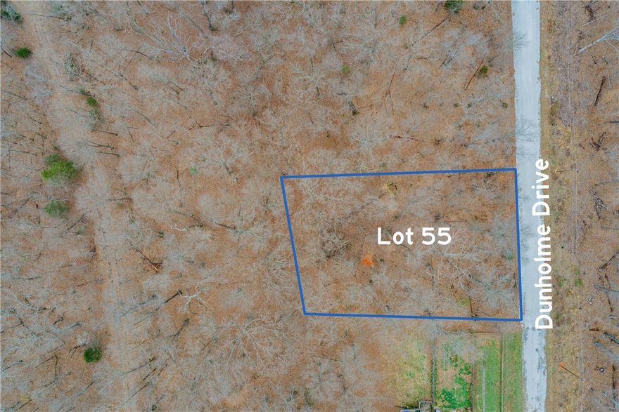 Folks, let me tell you — this is a fantastic deal, maybe the best deal in all of Northwest Arkansas. Lot 55 on Dunholme Drive, Bella Vista — beautiful, wooded, gorgeous sloped land. Twenty-four hundredths of an acre, and the location? Incredible. Right near world-class biking and walking trails — people are saying the best trails. Electric at the street. Paved, public roads. Bentonville schools — tremendous schools. Taxes? Only $53 a year. Nobody does taxes better. HOA just $16 a month for this beautiful Bella Vista community. Listed at $17,500 — that's a great price, an unbelievable price. Build something special, something tremendous here. Opportunities like this don't last — they never do with the great ones.