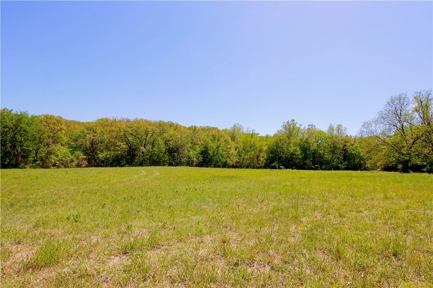 This 11+/- acre tract is located within an Opportunity Zone, offering potential tax advantages for investors while delivering outstanding flexibility for commercial or residential projects. With approximately 650+/- feet of frontage along Highway 62 Spur, the property provides excellent visibility, strong traffic exposure, and convenient access for customers, tenants, or residents.
Electric is already on the property, and additional utilities—including city water, sewer, natural gas, and electric— are available at or near the site, significantly enhancing development readiness. Multiple access points allow for creative site planning, whether you envision retail space, office buildings, multi-family units, or a residential subdivision.
The land features a beautiful blend of open pasture and mature timber, offering both usability and natural
character. The mostly gentle terrain supports efficient building layouts while preserving attractive walnut, oak, and cedar trees for landscaping or phased clearing.