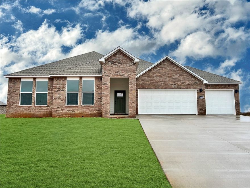 Delightful Dean plan with a 3-car garage in Hillcrest, where you'll experience modern luxury living in the heart of Siloam Springs, Arkansas. Meticulously crafted floor plans providing ample space for you to grow and thrive. You'll find your perfect home here. Bedroom 1 will have a fan, and your fabulous ensuite will have a walk-in shower, elongated commode, and quartz counters. Fantastic quartz counter tops also in the kitchen with tile backsplash and 42-inch upper cabinets. Black plumbing fixtures throughout! LED lighting throughout! Living room will have a fan and a modern electric fireplace with a poplar mantle. Parcel and taxes TBD.