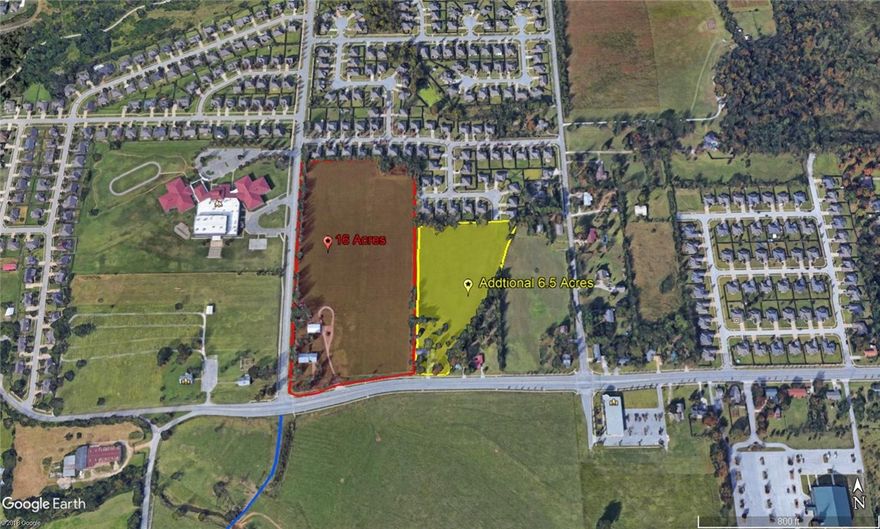 11.68 total acres available for mixed use/ commercial development. High traffic area, 700' road frontage on Mt. Comfort and Rupple Rd. All utilities on site. Perfect location for multi family across from school with access to existing Residential.