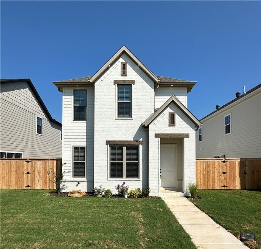 The Darcy offers four bedrooms, each with its own private bathroom and walk-in shower, creating a comfortable layout. The main floor features an open kitchen with quartz countertops, stainless-steel appliances, and a large island that flows into the living and dining areas. A fireplace with vertical paneling adds charm to the living room, and a powder bath is located near the garage entry. Engineered wood flooring extends through the living spaces downstairs. Upstairs, the owner’s suite includes a walk-in closet, double vanities, and a walk-in shower. A second-floor laundry room adds convenience, and the mudroom off the garage provides extra storage. This home includes a fenced yard, blinds, and gutters. Builder is offering $3,500 toward closing costs or prepaids, plus an additional $3,500 when you use the builder's preferred lender for a total of $7,000 in savings. Agent Owned