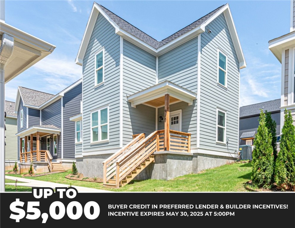 *LIMITED TIME OFFER: Up to $5,000 buyer credit in preferred lender & builder incentives - EXPIRES 5/30/25 @ 5:00PM* (OPEN HOUSES hosted at MODEL HOME: 1015 N Laramie Heights) Welcome to Southern Woods! A Trailside Community at the base of Centennial Park (2022 Top Outdoor Facility, Arkansas Parks & Rec) Not only does this location offer access to miles of trails, greenspaces with paved pathways, & bicycle stalls, it is also minutes away from shopping, food, I49, & University of Arkansas! PROW floor plan feat: a covered front porch w cedar posts, an open concept first floor w 9’ ceilings, half bath, LVP floors, & kitchen w 3cm granite counters, subway tile backsplash, large center island w sink, stainless steel appliances, L-shaped dining w surround windows for natural light, & back deck! Upstairs: Laundry space & 2 Bedrooms w private ensuites. POA $35/mo includes lawn mowing! Don’t miss out on this community in a premier location! Act now!