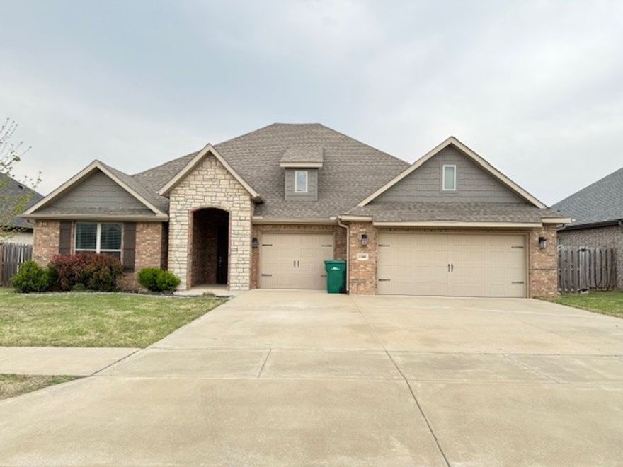 Fabulous 4-bedroom 2.5 bath home with loads of extra features. An open floor kitchen living room with large island bar. All stainless appliances with gas cooktop. Beautiful stone fireplace with built-in shelving each side. Granite kitchen and bath countertops and wood flooring. Privacy fenced backyard and 3 car garage. Pets negotiable.