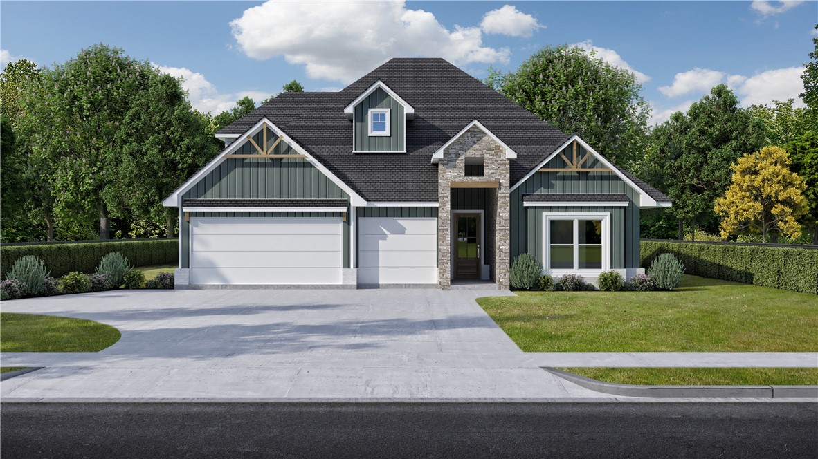 Welcome Home to Diamond Estates! Join us every Sunday 1-4 to learn about this amazing community with Clubhouse, Pool and within walking distance to Bentonville West High School. The Bella Plan has it All! 4 bedrooms, 3 full baths, an upstairs bonus room and extra storage off the large covered patio. Light and bright open plan living, kitchen and dining are highlighted by stained beams, shiplap accents and large island. Granite countertops, soft close cabinets, designer lighting, wood floors and blinds included.