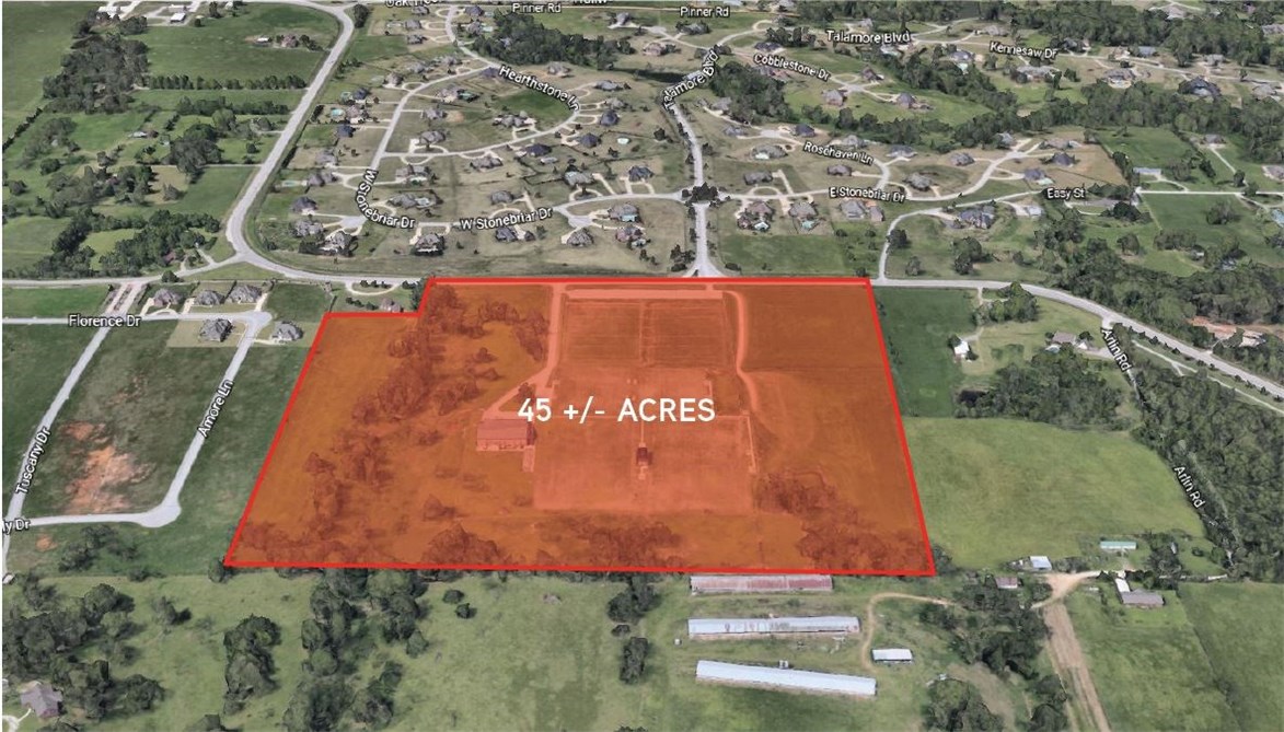 45 +/- acres available. There are maintained soccer fields and a 12,600 sq. ft. building on this site. This site is 2 miles from the new Bentonville West High School.