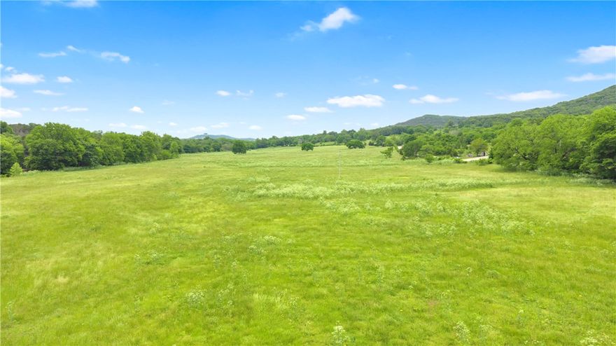 73.64 +/- acres of beautiful pastureland with breathtaking views in Berryville, AR. This productive farm features lush pasture and hay fields, Big Indian Creek running through the property, and one pond located across the creek. The land is fenced and ready for cattle grazing, hay production, or building your dream home. Approximately 1,733’ of road frontage on paved County Road 425 provides excellent access and multiple possibilities for future use. The fertile creek-bottom fields offer quality soil and strong hay production. Improvements include a steel corral with working chute and pens. Abundant wildlife, including deer, make this an excellent recreational property as well. A rare opportunity to own a versatile piece of the Ozarks with pasture, water features, privacy, and incredible views. Exact legal description and exact acreage amount to be determined by new survey prior to closing.