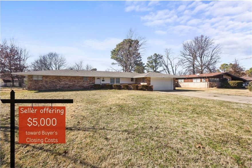 Seller offering $5,000 toward buyer concessions. Spacious and updated home in prime Springdale location! This beautifully updated 1,988 sqft home sits on a generous 0.38-acre lot, offering ample space both inside and out. Featuring two expansive living areas, large bedrooms, and abundant natural light, this home is perfect for comfortable living. Recent updates include a renovated bathroom and living room, adding modern charm and functionality. Step outside to a huge backyard, complete with a storage building—ideal for outdoor entertaining, gardening, or extra storage. Located just 1 minute from Sunset Avenue, Westwood Elementary, or Murphy Park, and just 2 minutes from Springdale High School and Springdale library, you’ll enjoy quick access to everything Springdale has to offer. Don’t miss out—book your showing today!