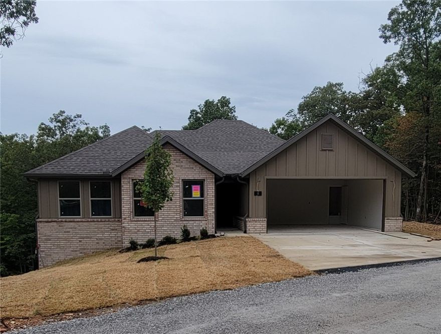 Discover this brand new home located in a private and serene setting in the desirable city of Bella Vista! It features three bedrooms, two bathrooms, and an office, all designed in an open concept layout that seamlessly connects the kitchen, dining, and living areas. Enjoy a usable backyard with flatter terrain, perfect for outdoor activities. Conveniently located close to all that Northwest Arkansas has to offer!