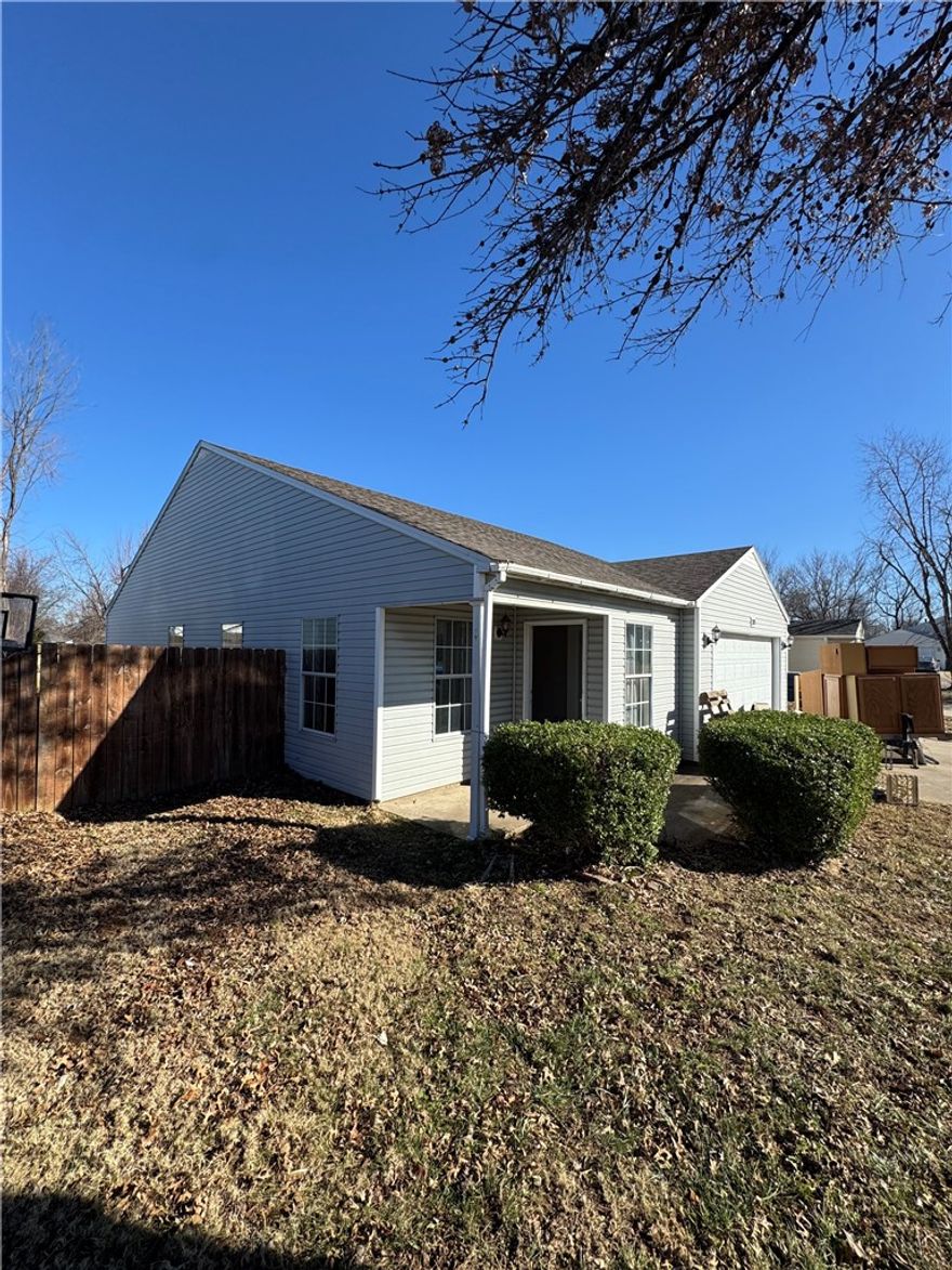 Perfect trail side neighborhood rehab opportunity with this perfectly located 1185 square foot cottage. Located in NE Bentonville, 6 minutes to Walmart Campus, 7 minutes to Crystal Bridges, 3 minutes to I49 access and 5 minutes to Northwest AR Community College, it is prime for a short term rental This home has a recent roof and hot water tank, but need cabinets, windows, floors, interior  paint and a new AC compressor. Trailhead to Dark Holler is in the neighborhood and connects to the expansive Bentonville/Bella Vista Trail System.