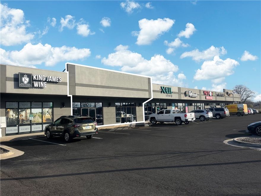 Great retail or office space for lease at The Corner Shoppes on the bustling intersection of SE J Street and SE Walton Blvd boasting more than 39,000 cars per day. Property is surrounded by dense residential and numerous developments of multifamily housing projects. Additional turning lanes are part of the Bentonville Bond initiative, alleviating the traffic flow. The property has a well-lit parking lot with two access points and is surrounded by other national retailers.