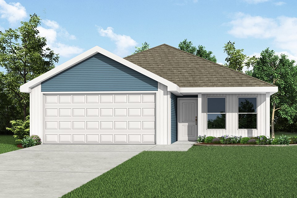 This Cottage Collection plan offers a beautiful wide-open kitchen and living space. Gather around the spacious kitchen island with friends and family. Enjoy the privacy of a secluded master suite and a sizable walk-in closet. This 3 bedroom, 2 bathroom plan is the definition of affordable luxury, with a modern design that suits a busy and active lifestyle.
Taxes subject to change based on new construction.