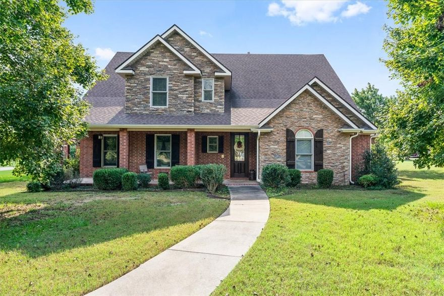 Nestled in the sought-after Vineyard subdivision, this stunning five-bedroom, four-and-a-half-bath estate offers beautifully designed living space on more than two acres of landscaped grounds. A tree-lined circle drive welcomes you to the property, where you’ll find a spacious layout with multiple bonus rooms/dedicated office, and a large primary suite complete with a private sitting area. A thoughtfully designed utility room with built-ins adds everyday convenience, while a welcoming guest room provides comfort for visitors. Outside, the covered patio overlooks the gorgeous landscaping, creating the perfect setting for entertaining or simply enjoying the serenity of the property. This exceptional estate combines elegance, function, and space in a premier location.