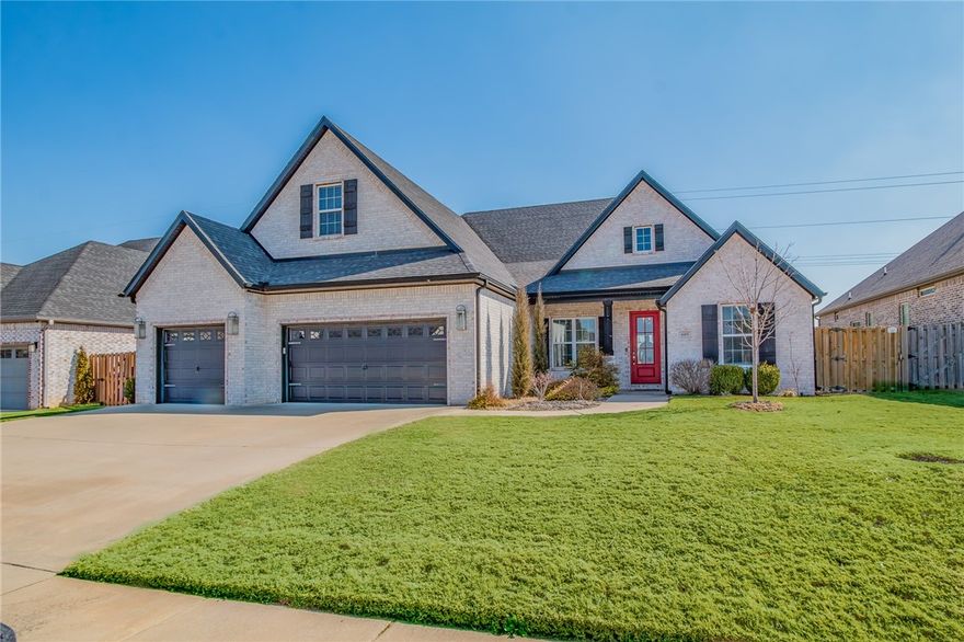 Located in the desirable Timber Ridge Park community, this move-in-ready home offers just over 2,800 sq ft on a 0.41-acre lot. The backyard features a heated gunite chlorine pool and a covered patio, creating an ideal outdoor living and private entertaining space. Inside, the main level includes an open concept floorplan with large kitchen with abundant storage, a large island, pantry, and gas range all connected to a bright living room with a fireplace and direct access to the patio. Three main-level bedrooms include the primary suite, and a dedicated office adds valuable flexibility. Upstairs offers a private bedroom, full bath, and a spacious bonus room. A 3-car garage, drop-zone with cubbies, and a well-designed laundry room complete this functional and desirable floor plan in a sought-after location close to parks, shopping, restaurants and I-49.