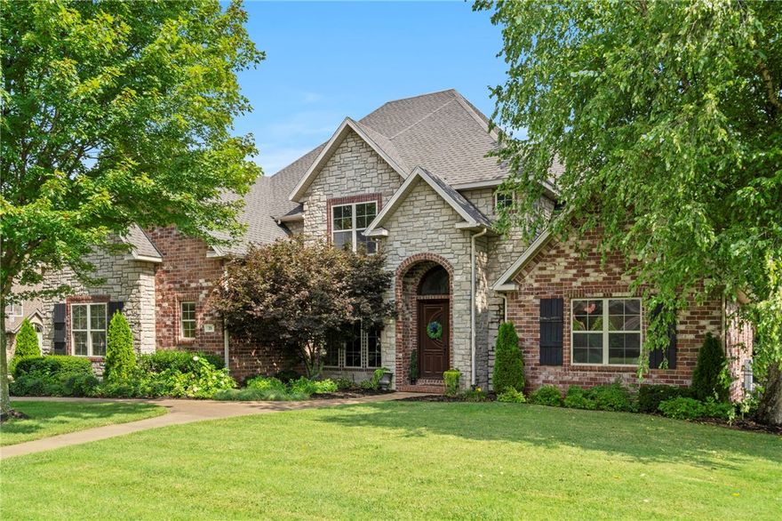 Nestled in the prestigious community of Pinnacle, this exquisite home is a masterpiece of luxury and comfort, featuring extensive upgrades & renovations. Living room with elegant wood floors, grand gas fireplace & an open floorplan. Stunning chefs kitchen boasts a large island, quartz countertops, stainless steel appliances, 8-burner gas range with double ovens, convection microwave, warming drawer, ice maker, pantry & more. Charming eat-in area with wet bar & beverage fridge. Primary bedroom, adorned with wood flooring, a double tray ceiling, & abundant windows, includes an ensuite bath with a walk-in tile shower, soaking tub, double vanities, & a walk-in closet with built-ins. Formal dining area is enhanced with wainscoting & crown molding. TWO studies, both with built-ins. Large bonus room, fully equipped media room with a wet bar & a secret room hidden behind a bookcase upstairs. Outside, the large covered & extended patios are surrounded by mature trees & beautiful landscaping, providing a perfect retreat.