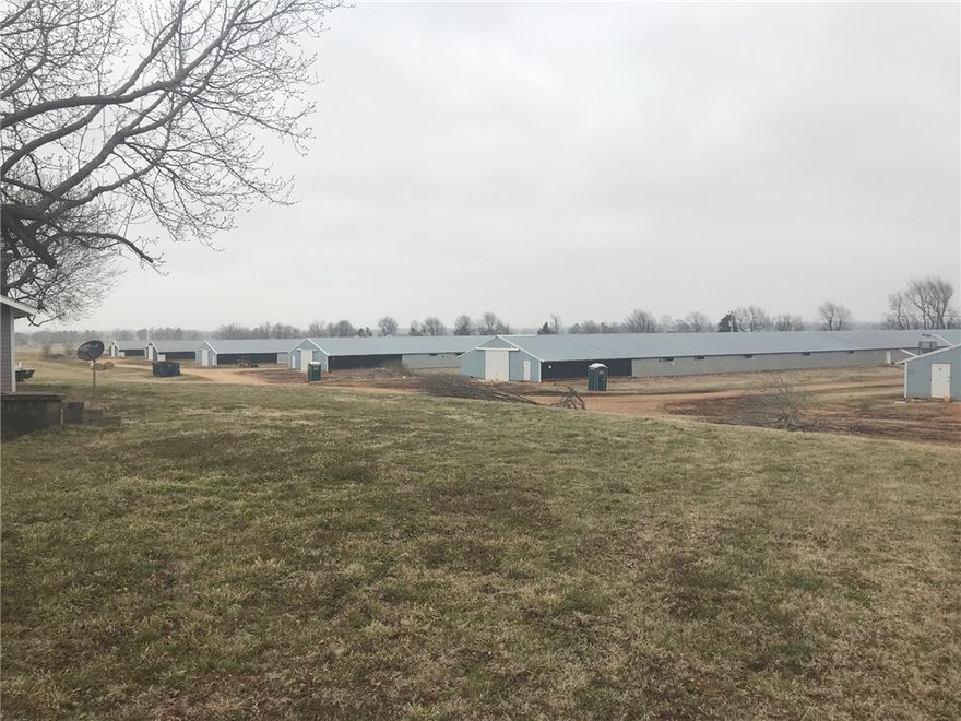 HARD TO FIND!!! Excellent location in Madison County right on Hwy 412, less than 20minutes away from Springdale or Huntsville! 6 PULLET  houses recently updated to integrator's specs in 2017. 3 BR, 1 BA country home recently remodeled, resting  on approximately 13 acres. Call or text me today and we will talk PULLETS!