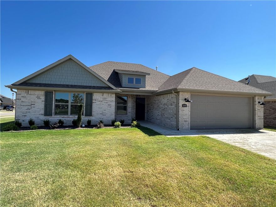 Welcome to Hickory Meadows! This luxurious, yet affordable neighborhood is idealy located in Springdale's coveted Har-ber school district and is convenient to Tyson Headquarters, Siloam Springs and central to all that NWA has to offer! The Birchwood plan is an open dining/living concept perfect for entertaining. As you enter, you're greeted with an inviting entry with wood floors and and a stunning fireplace in the living room. The kitchen serves as the hub for serving family and friends delicious home cooked meals and boasts custom cabinets, granite counters, and stainless appliances. The Master Suite provides the perfect retreat for a long day the relaxing whirlpool tub and separate shower. You'll aslo appreciate a generous sized walk-in closet. Crown molding, cased windows, blinds, gutters, sodded lawn, fully fenced back yard, and professional landscaping complete the home! Additionally, you'll love the amazing resort style community pool with pavilion and fun playground for children.