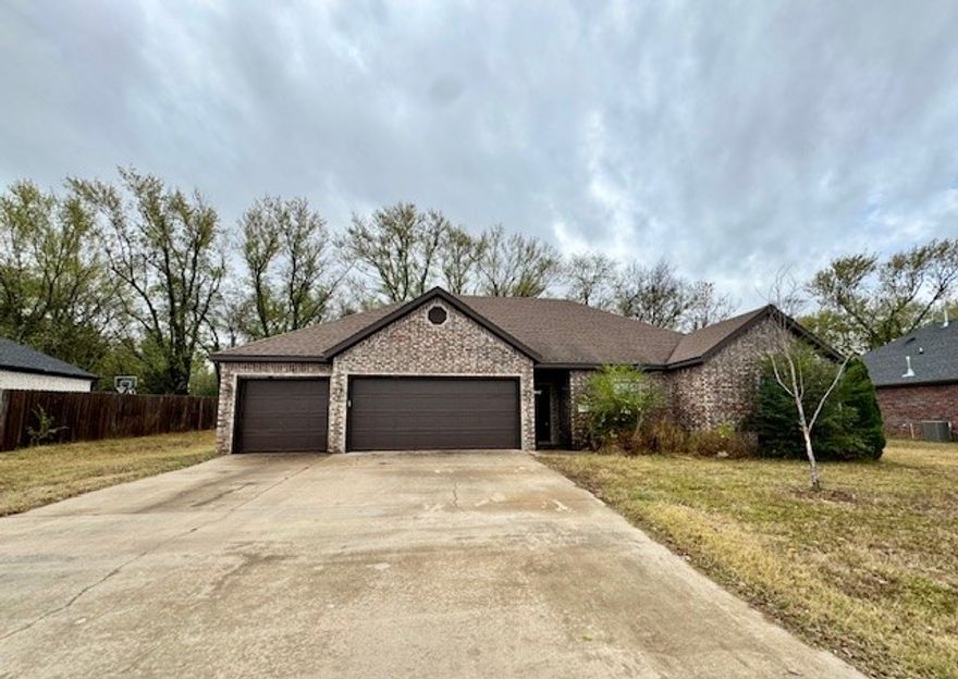 Welcome to this spacious 3-bedroom, 2-bath, 3 car garage single-family home that perfectly combines comfort and style! Step inside to discover an inviting open-concept living room with fireplace and a large kitchen with granite countertops, pantry, and an eat-in area ideal for family gatherings. Master suite comes with large jetted tub, expansive walk-in shower, and ample closet space. Don't forget to check out the large laundry room! Showings are through appointments only. Tenant responsible for refrigerator, washer, dryer, electric, gas, water/trash, and lawn care. We process applications as we receive and once an application is approved, we reach out for deposit. Deposit secures the unit not the application. Please be aware of scams. Our application process is to be paid online through a secure portal, and we do not accept cash, CashApp, Venmo, and/or PayPal. No showings until after March 11