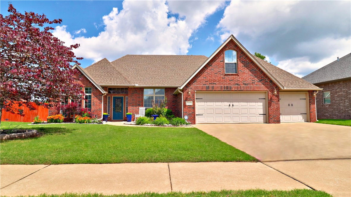 Beautiful 4BR, 3BA open floorplan home in sought after location Oxford Ridge with Bentonville School District. Fresh paint throughout, new LVP flooring on main floor with newer carpet upstairs. Kitchen features lots of cabinets, tile floors, granite counters, gas stove, new microwave, new dishwasher, new sink, faucet and disposal. Refrigerator conveys. Formal dining and eat-in kitchen. Large master bedroom has added storage room & walk-in closet. Large master bath has double vanity, shower and jetted tub. Additional two bedrooms and full bath on main floor level. Oversized upstairs bedroom has its own playroom/bonus room as well as ensuite full bathroom. Upstairs media room has 120” screen custom theatre that conveys. Backyard has covered patio and a pergola as well as new privacy fence. New AC units and new roof in 2016. Oxford Ridge community amenities include clubhouse, playground, basketball courts, and large pool. Walking distance to the community center, trails, parks & more! Willowbrook & Bentonville High.