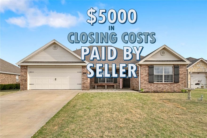 Super rare affordable 4 bedroom home for $322,000 in Farmington AND offering $5000 in closing costs paid by seller. This well-maintained and recently updated home offers a functional layout with stylish upgrades throughout. The open living room flows directly to the kitchen, creating an ideal space for entertaining. The kitchen features a ton of cabinets, lots of counter space, dining area, new dishwasher, and the refrigerator conveys, saving you more money and making cooking a breeze. Fresh interior paint and brand new carpet provide a clean, move-in-ready feel, while upgraded Luxury Vinyl Plank flooring adds modern feel and durability. Spacious primary suite features an ensuite with dual vanities and a large walk-in-closet. 3 more bedrooms offer a place for the kids and a home office. Let the kids and pets play in the fully fenced backyard that backs to green space. New water heater. Conveniently located near shopping, dining, and easy access to I-49. Don't forget the $5000 in flex cash to offset closing costs.