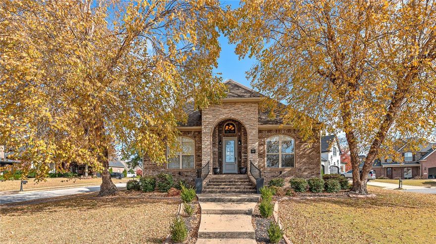 PRIME SHADOW VALLEY LOCATION ON A QUIET CORNER CUL-DE-SAC! This beautifully maintained home offers effortless living with a flowing open floor plan. Featuring 4 bedrooms, 3.5 baths, a 3-car garage, and a sun-drenched 4-season room, the main level includes a luxurious primary suite with a spa-like ensuite and expansive walk-in closet, along with a private guest bedroom. Upstairs, two additional bedrooms and a large bonus space provide endless possibilities for work, play, or hobbies. Enjoy peaceful mornings with coffee or stunning sunsets in the sunroom. Recent updates include fresh paint and a 2019 roof. Conveniently located near Mount Hebron Park and just 8 miles from XNA Airport. Bonus: Tennis membership conveys. Experience premier Shadow Valley living at its finest!