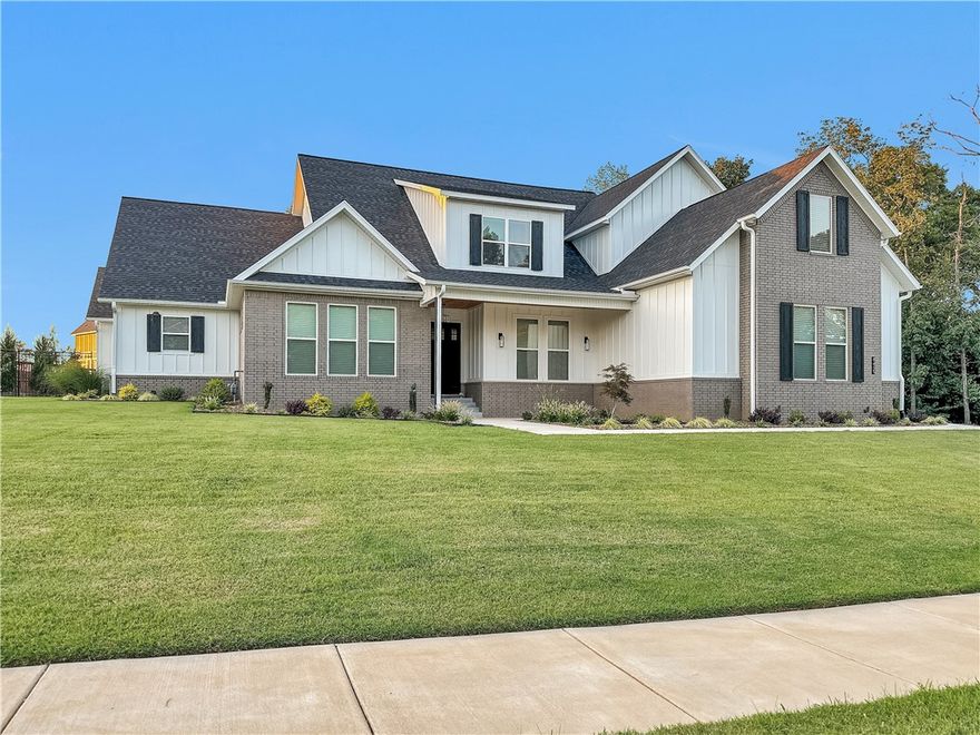 Stunning modern Farmhouse style home in the gated community of Scissortail. White oak hardwood floors w/ natural finish. Study down!  Fantastic chefs' kitchen with large island & veggie sink!  GE café series appliances! Huge walk-in pantry w/ dry bar!! Central vac, home audio.  Guest bedroom on the main level: en-suite w/ walk-in shower! Flex room downstairs with 2 closets! Study also with huge closet! Fantastic Master Bedroom with luxurious en-suite with soaking tub, double vanities, massive walk-in shower & huge walk-in closet. Upstairs you will find 3 bedrooms, 3 full bathrooms & media room! Large mud room area off the garage. Spacious laundry room w/ sink & storage. Covered patio w/ built in grill! Fabulous amenities: club house, family pool, separate Adult pool, Tennis court, workout area, park! All info to be verified by buyers.  Taxes TBD.