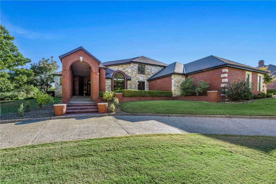 Executive home on large lot is nearly one acre. Mostly one level with just one bedroom suite on 2nd floor. Inground pool & floor plan set up to entertain! High end finishes, luxury lighting, multiple living areas give the home flexibility for your lifestyle! Don't miss this amazing opportunity to live in beautiful North Bentonville with Trail access at the subdivision entrance. Be near Downtown and get more for your money.