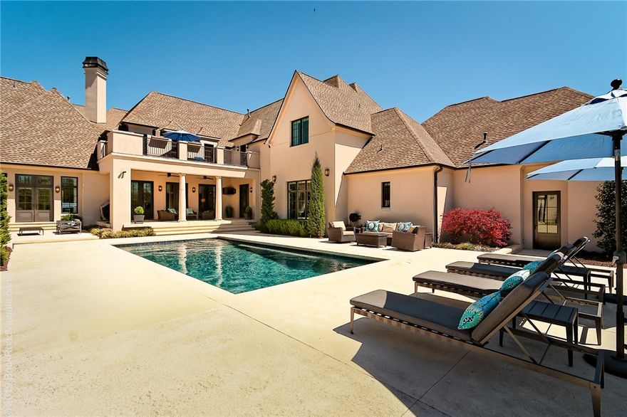 Stunning Estate property situated on a large .86 acre lot in the gated Clear Creek subdivision with 24-hour security. Designed for extraordinary entertaining inside & out by Symmetry Architects of Dallas, Tx. The main level boasts a Chef’s kitchen w/ high end Thermador appliances, w/in panty, master suite, guest en-suite, study/library, formal dining, Living room, two Butlers pantries, & laundry room. The 2nd floor includes 3 en-suite bedrooms, bonus & Game room with access to a large balcony. The Backyard oasis is highlighted by a heated Gunite pool, outdoor fireplace, covered patio & other patio areas. The 810 Sq Ft pool house features a bedroom, bath, kitchenette, living room & laundry room. Built by Nathan Fairchild & loaded with amazing amenities including hardwood, granites, marble, & quartz countertops!