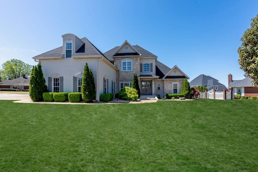 This stately home in Pinnacle is all you could want! Entry into the stunning two story foyer greets you with soaring ceilings and lots of natural light. With both formal and informal spaces, there are plenty of options for your entertaining needs. Any chef would be happy to prepare meals in the thoughtfully redesigned kitchen with a Fisher Paykel range and built in refrigerator, and the sunny breakfast area, perfect for casual meals, is surrounded by windows and a door leading to one of two patios. The laundry has also been redesigned to include lots of additional storage. The informal living area boasts a breathtaking floor to ceiling stone fireplace The primary suite features a gas log fireplace with new marble surround, updated shower and a large walk-in closet. Upstairs are three more bedrooms and two full baths. The third bedroom is larger and could serve as an office or bonus space. The three car garage includes a storm shelter.