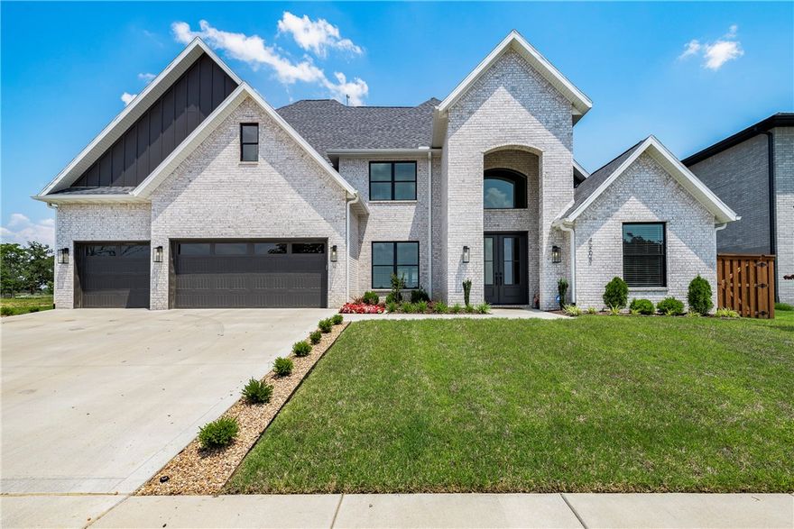 Better than new in Scissortail!  Built in 2022 by Tall Oaks Construction this home is barely lived in and features gorgeous custom fixtures and features throughout!  Hard to find floor plan with 2 bedrooms on the main level. Additional 2 bedrooms and media room up! Open living and kitchen area great for entertaining, Gourmet kitchen features large quartz island, double ovens, gas cooktop, tons of cabinets. Master suite and huge walk-in closet. Office/Formal Dining and Covered Patio to enjoy! All the quality and upgrades you expect!   Gated neighborhood features pool, playground, and clubhouse.