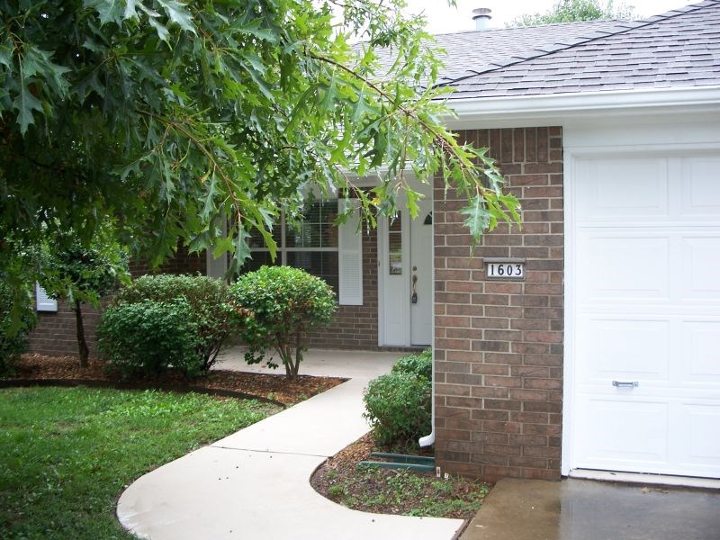 Three bed two bath, all brick home with fireplace, split floor plan, vaulted ceilings, ceiling fans and blinds throughout. Faux-wood floor in living room and hallway. Covered patio, fenced yard, breakfast bar in kitchen. Extra large walk-in closet in master bedroom.