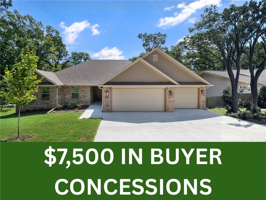 New construction 4-bedroom, 2-bath single-story home with a 3-car garage on nearly half an acre. This 2,077 sqft home features LVP flooring in the main living areas, a fireplace, and a spacious deck overlooking the large backyard. The property backs to a common area with access to Lake Avalon—perfect for outdoor enjoyment. Located just minutes from popular trails and only a few minutes off Hwy 71, this home offers both convenience and a peaceful setting.