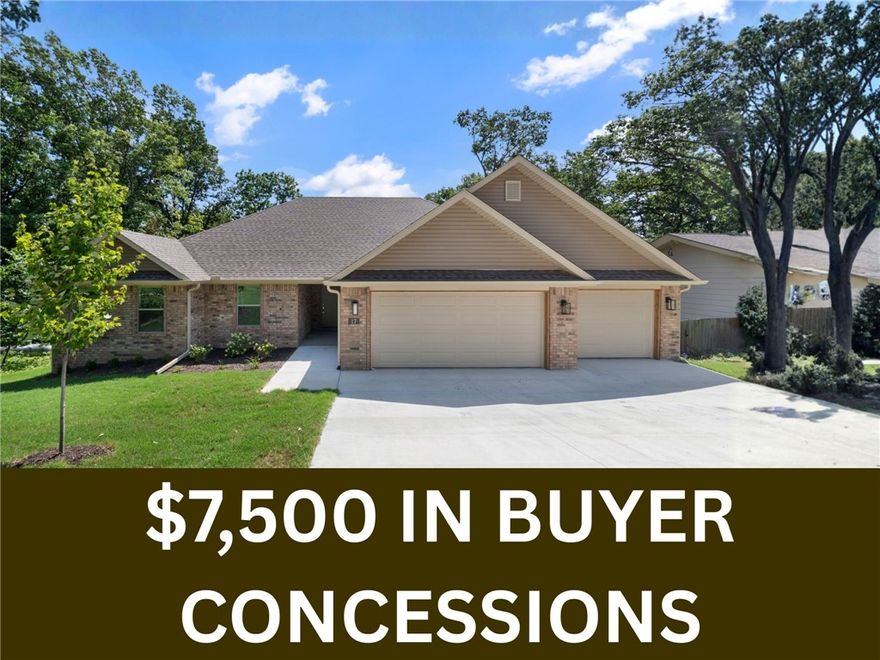 New construction 4-bedroom, 2-bath single-story home with a 3-car garage on nearly half an acre. This 2,077 sqft home features LVP flooring in the main living areas, a fireplace, and a spacious deck overlooking the large backyard. The property backs to a common area with access to Lake Avalon—perfect for outdoor enjoyment. Located just minutes from popular trails and only a few minutes off Hwy 71, this home offers both convenience and a peaceful setting.