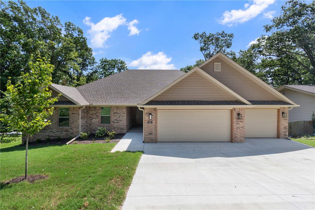 New construction 4-bedroom, 2-bath single-story home with a 3-car garage on nearly half an acre. This 2,077 sqft home features LVP flooring in the main living areas, a fireplace, and a spacious deck overlooking the large backyard. The property backs to a common area with access to Lake Avalon—perfect for outdoor enjoyment. Located just minutes from popular trails and only a few minutes off Hwy 71, this home offers both convenience and a peaceful setting.