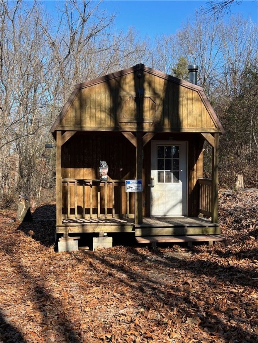 Private Tiny house living or deer hunters' paradise! This 12 x 28 tiny home cabin has a 10 x 12 loft bedroom and also an 8 x 12 loft for storage. Equipped with a wood stove to keep you warm and toasty. Secluded location tucked away on the side of a hill provides you with the peace and quiet while you are waiting on that big buck to walk up. Currently operating off a water catchment system but seller has been told that Omaha will provide a water tap for this property. Seller believes there is a septic on the property but currently there is a composting toilet in operation. There is a long range cleared to sight in your bow to make sure you are ready for when that big boy comes along. Property is selling "AS-IS."